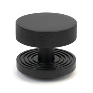 matt black brompton centre door knob (beehive)