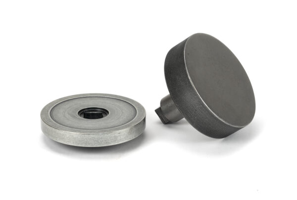 pewter brompton centre door knob (plain)