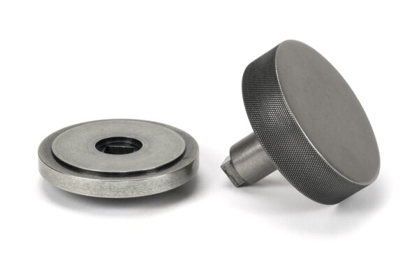 pewter brompton centre door knob (art deco)