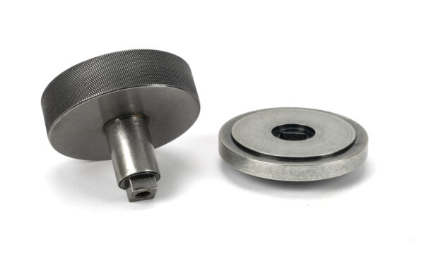 pewter brompton centre door knob (art deco)