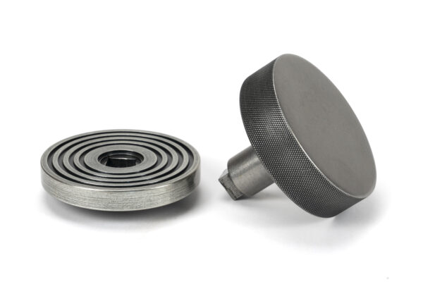 pewter brompton centre door knob (beehive)
