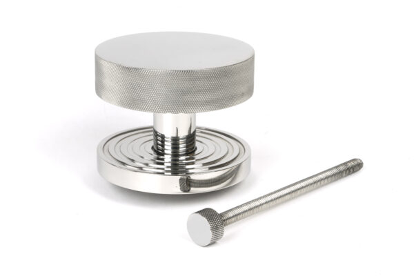 polished marine ss (316) brompton centre door knob (beehive)