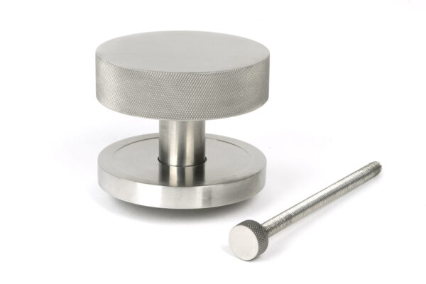 satin marine ss (316) brompton centre door knob (plain)