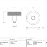satin marine ss (316) brompton centre door knob (plain)