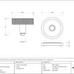 satin marine ss (316) brompton centre door knob (art deco)