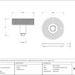 satin marine ss (316) brompton centre door knob (beehive)
