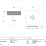 satin marine ss (316) brompton centre door knob (square)
