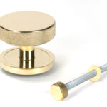 polished brass brompton centre door knob (plain)