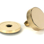 polished brass brompton centre door knob (plain)
