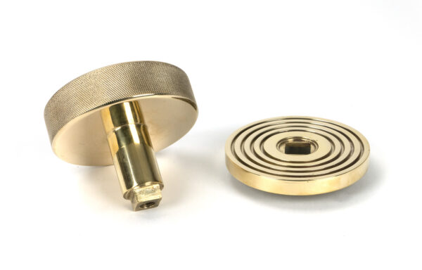 polished brass brompton centre door knob (beehive)