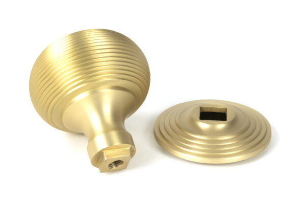 satin brass beehive centre door knob