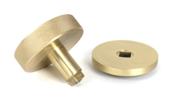 satin brass brompton centre door knob (plain)