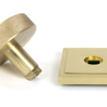 satin brass brompton centre door knob (square)