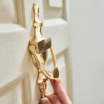 georgian adam door knocker (large) polished brass