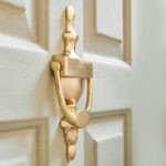 georgian adam door knocker (large) polished brass