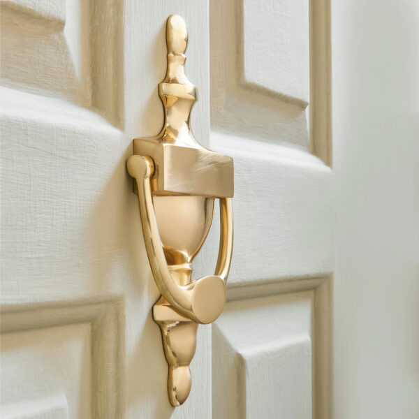 georgian adam door knocker (large) polished brass