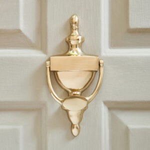 georgian adam door knocker (large) polished brass